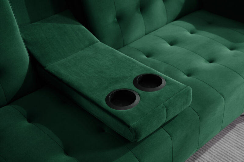 Dīvāns-guļamā "Movie" Tumši zaļa, Tumši zils, Zāle